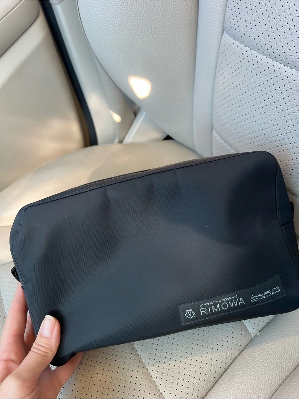 Authentic RIMOWA black travel pouch Toiletry Bag Makeup bag